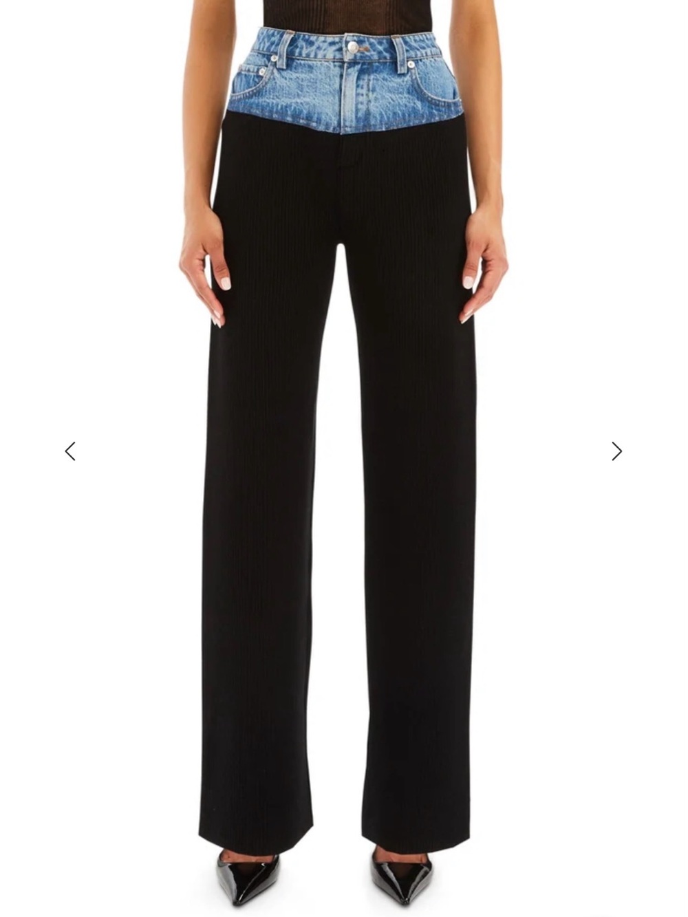 NWOT SEROYA CHANI KNIT DENIM PANTS